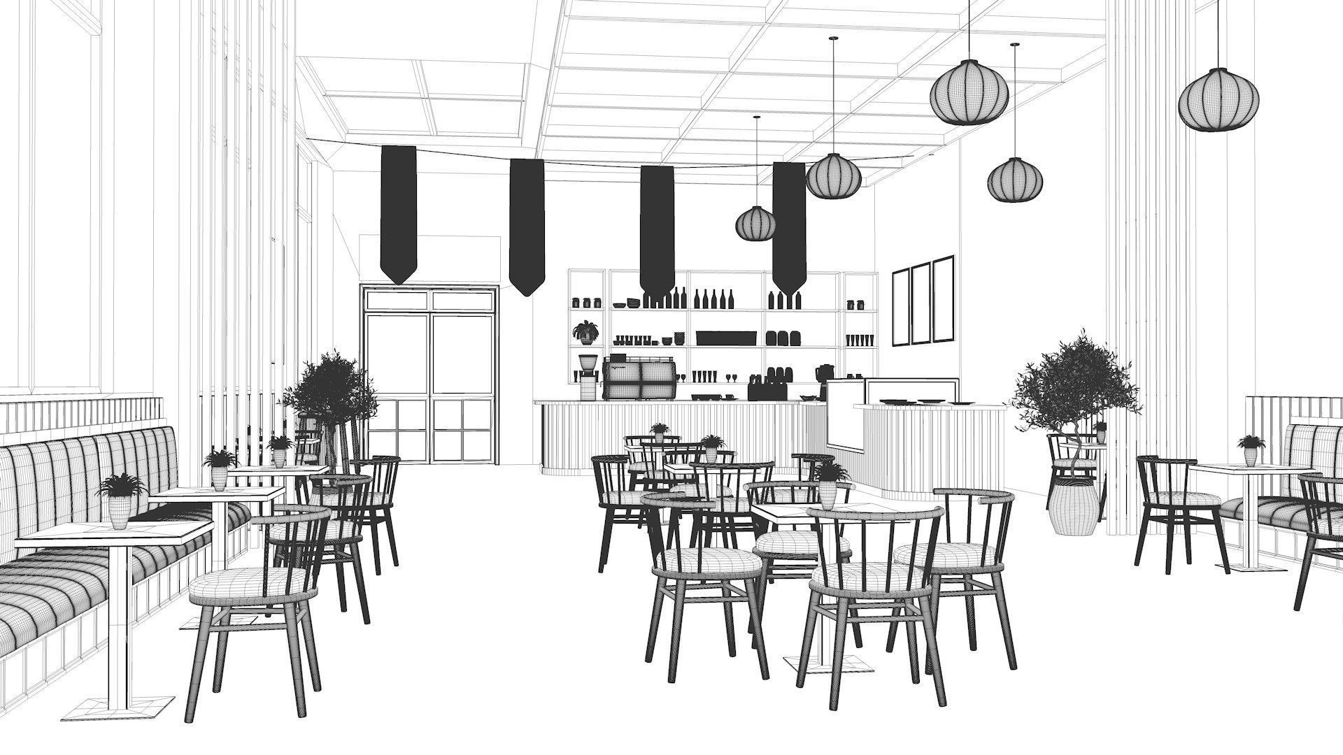 Vol 6 Collection of Coffeeshops and Restaurants 3D model_91