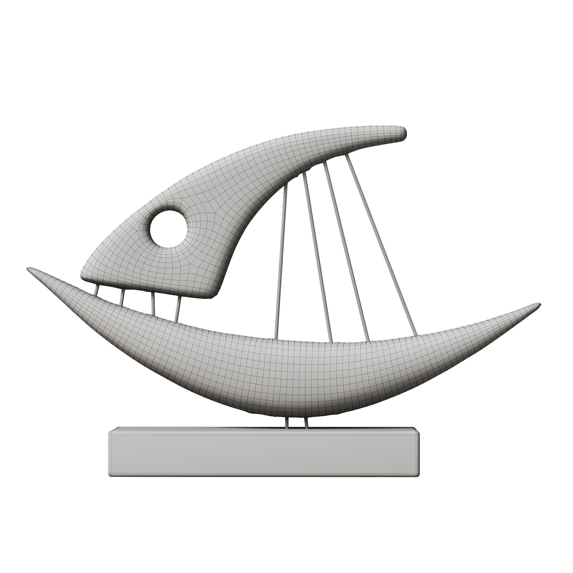 Golden Sail 3D model_1