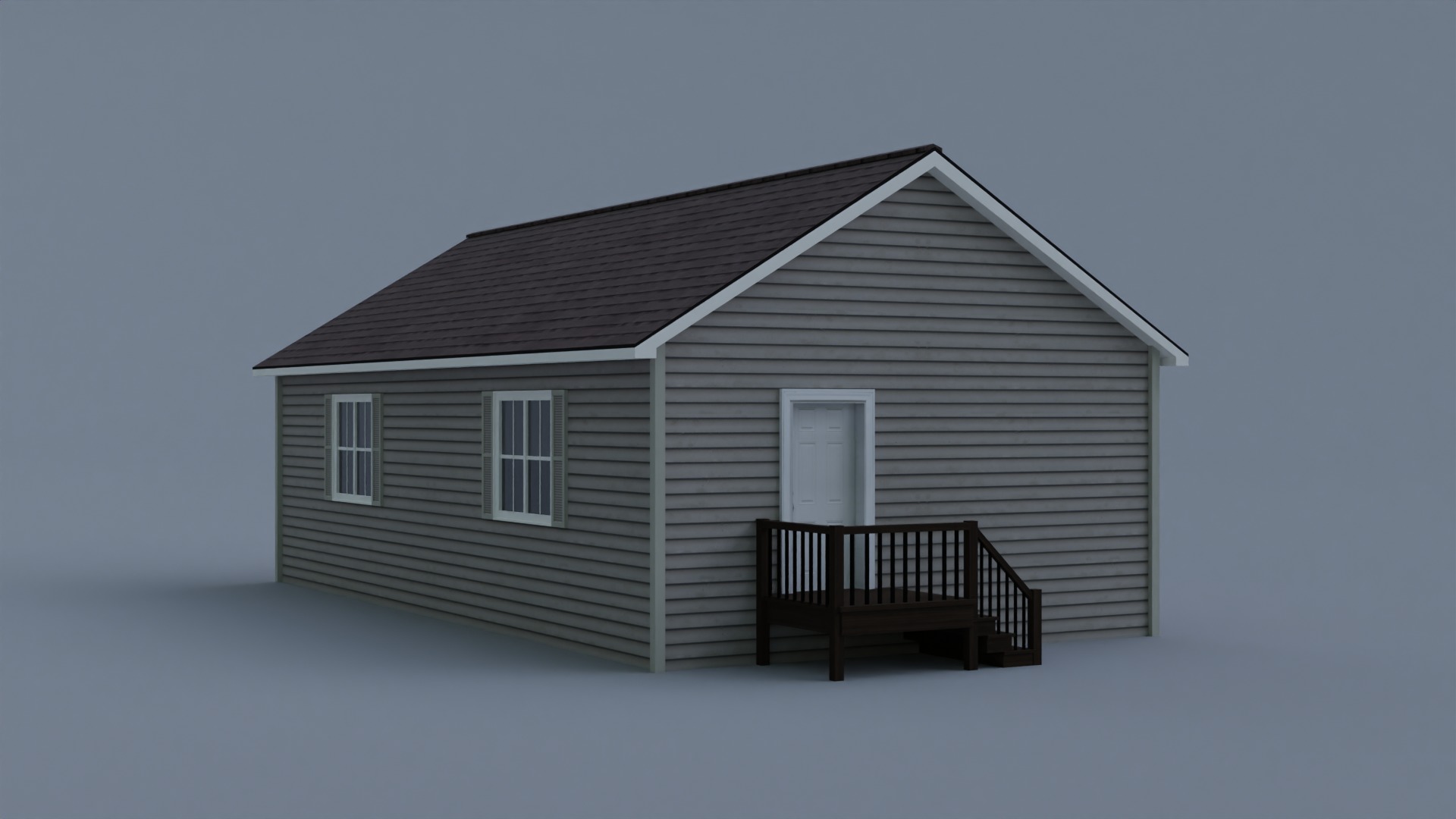 Low Poly house 19 Low-poly 3D model_4
