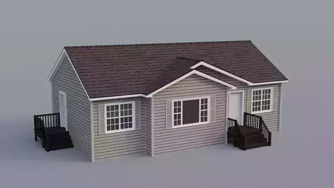 Low Poly house 19 Low-poly 3D model