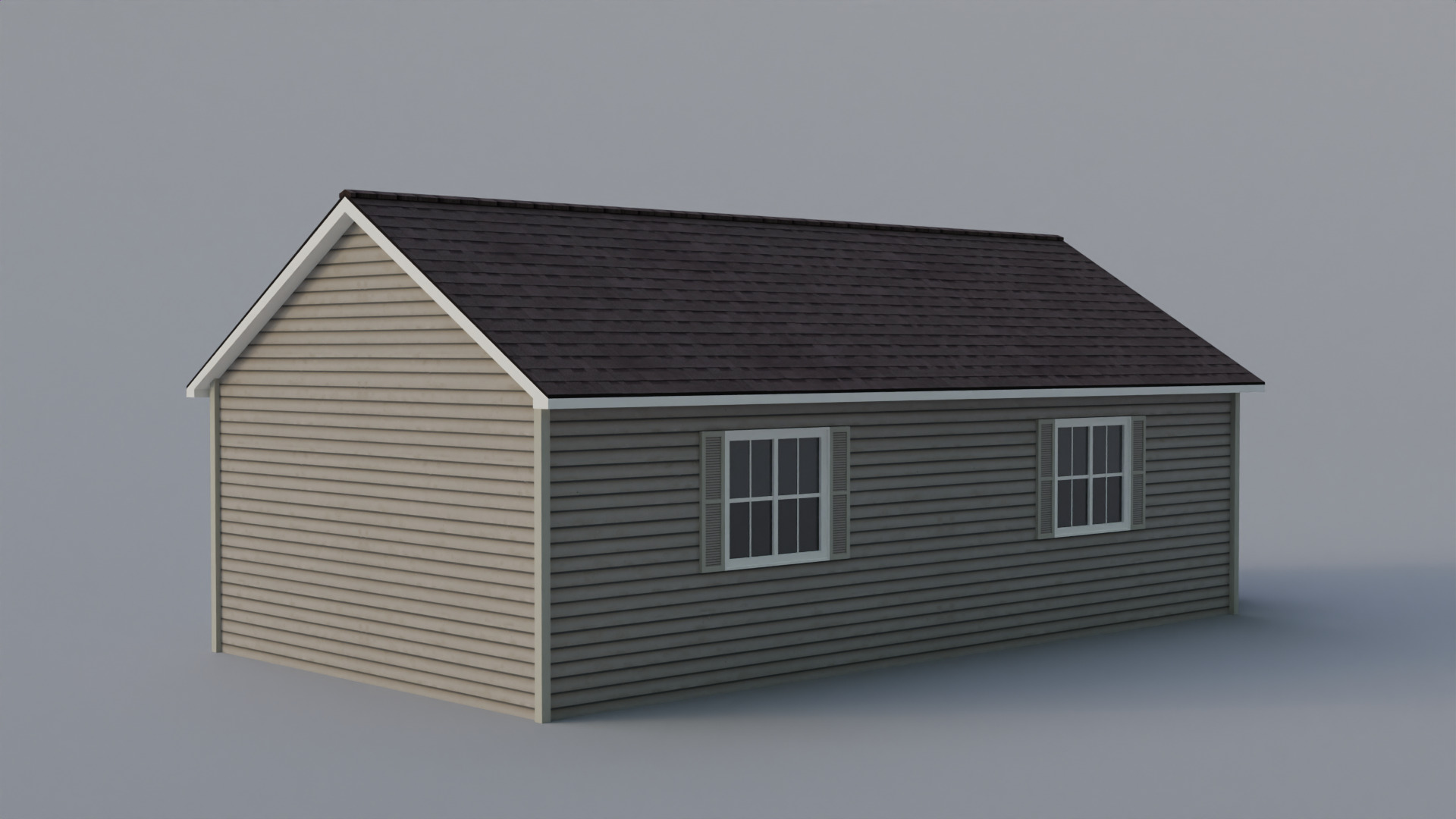 Low Poly house 19 Low-poly 3D model_7