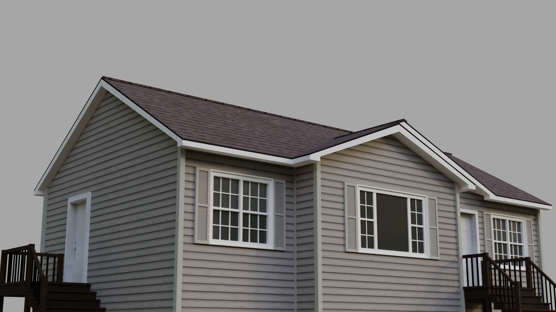 Low Poly house 19 Low-poly 3D model_5