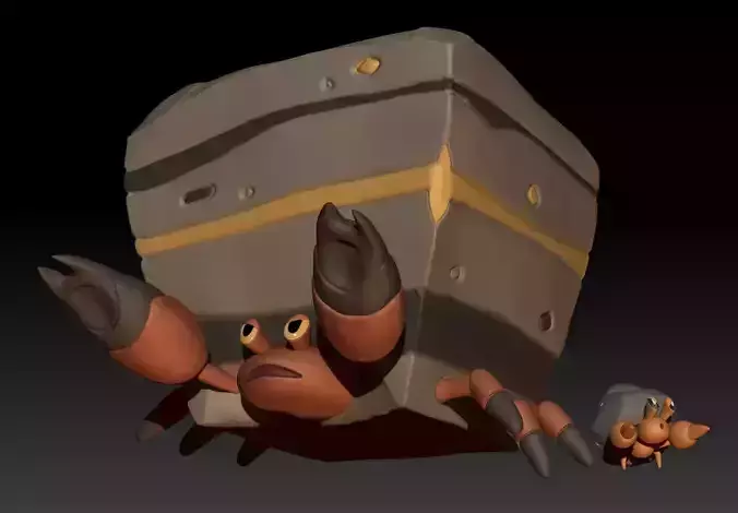 Pokemon Dwebble Crustle 3D print model