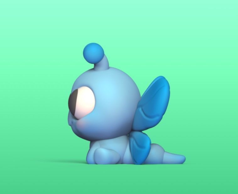 Sitting Dragonfly 3D print model_3