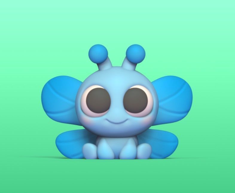 Sitting Dragonfly 3D print model_1