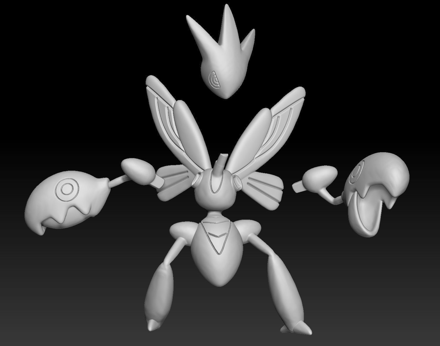Pokemon Scyther Scizor 3D print model_4