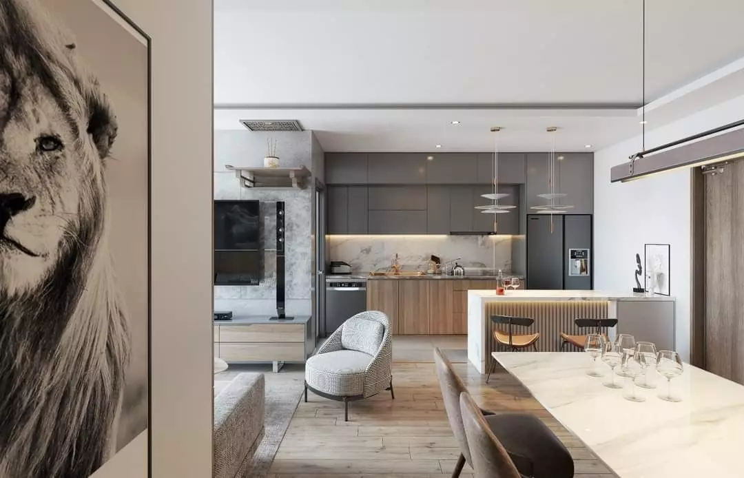 3D Model Modern Apartment for Interior Design SketchUp 3D model_0