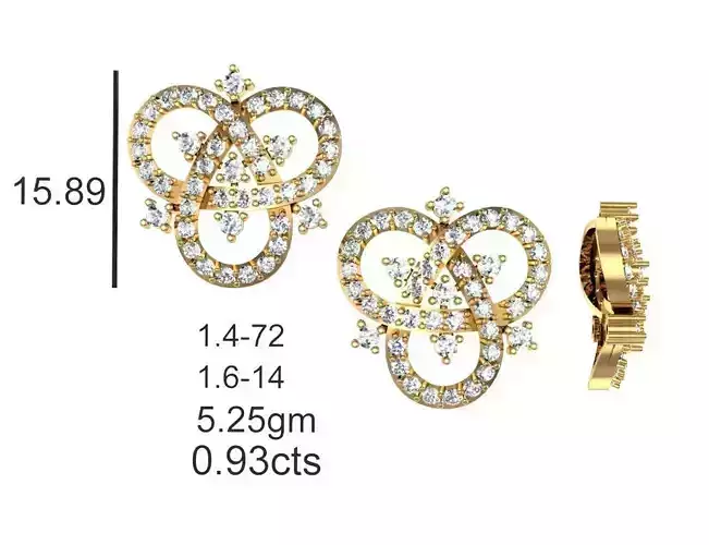 Women Earrings MTL MGX STL OBJ FBX Details