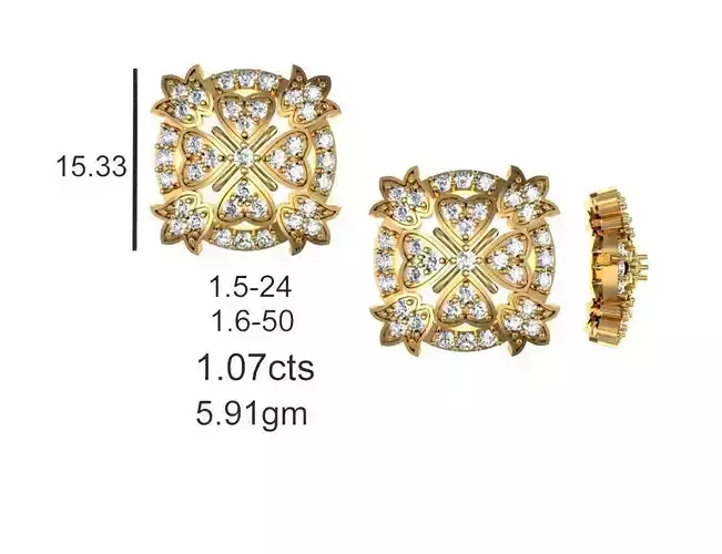 Women Earrings MTL MGX STL OBJ FBX Details