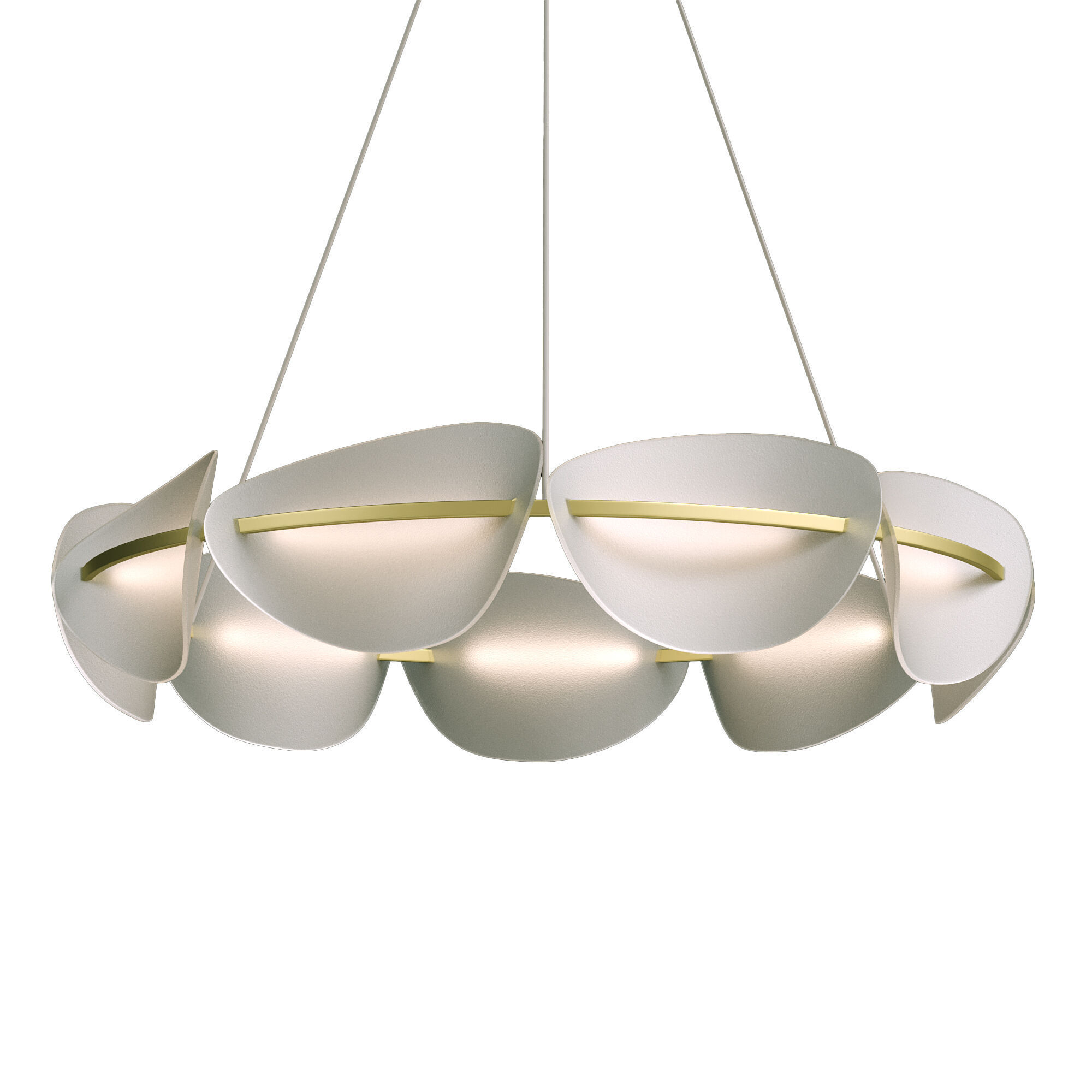 Ring LED chandelier 3D model_1