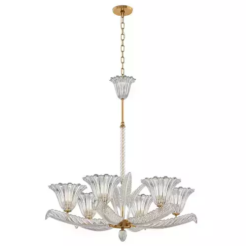 Kalm Kemp Murano Glass Chandelier by Ercole Barovier 3D model