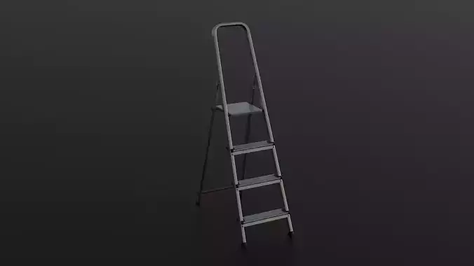 3D Steel Ladder - Realistic and Detailed Model