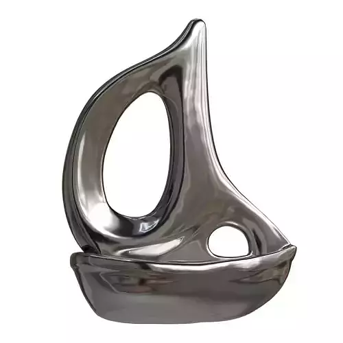 Silver Chrome Ceramic Sailboat