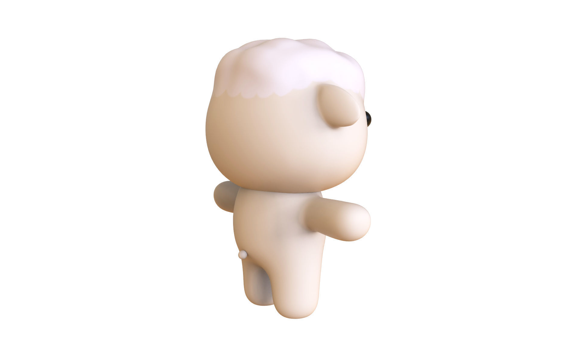 Character013 Chubby Sheep Low-poly 3D model_13