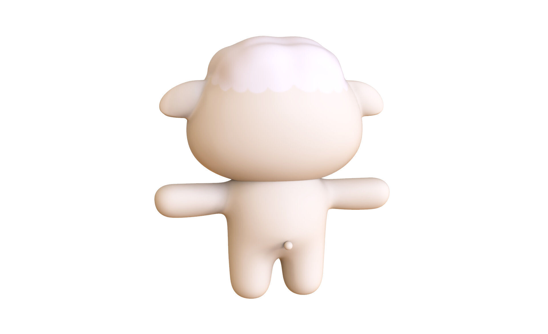 Character013 Chubby Sheep Low-poly 3D model_16