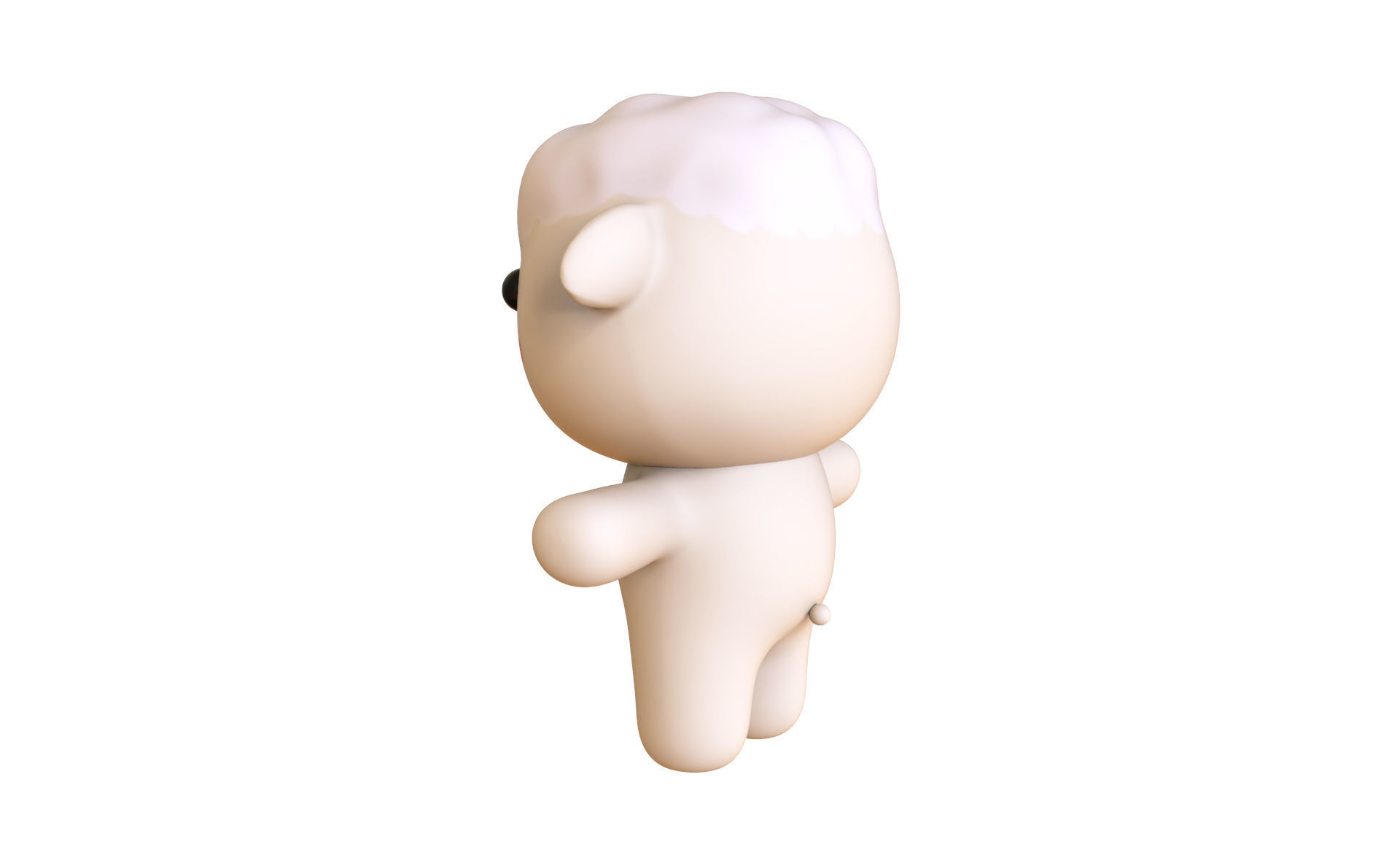 Character013 Chubby Sheep Low-poly 3D model_14