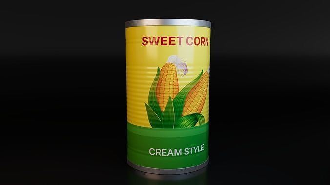 Food Cans Low-poly 3D model 5