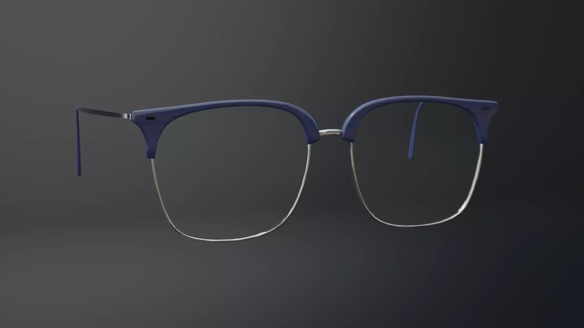 Modern Glasses Low-poly 3D model_0
