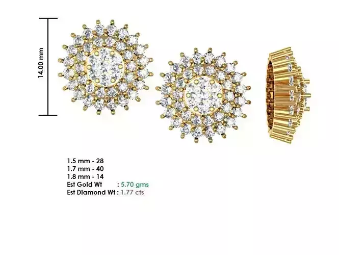 Women Earrings MTL MGX STL OBJ FBX Details