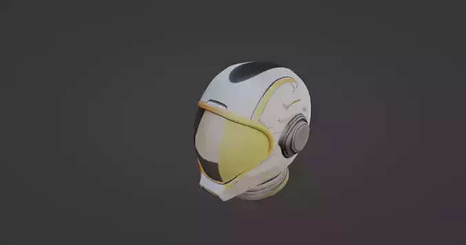 Futuristic Space Explorer Helmet  
