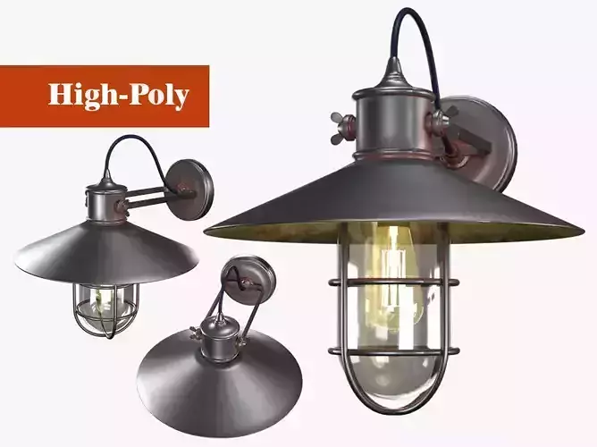 street lamp version 1  high-poly textured 