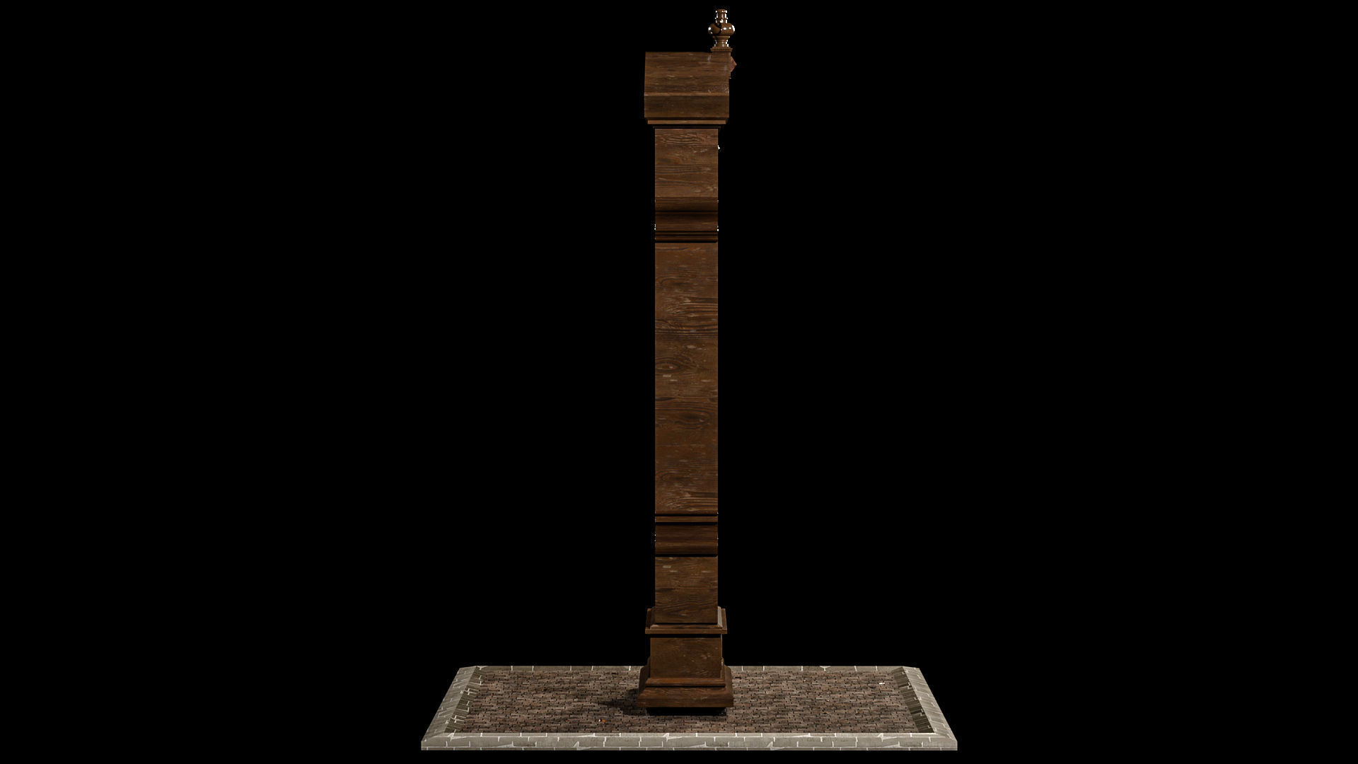 Antique Clock 3D model_4