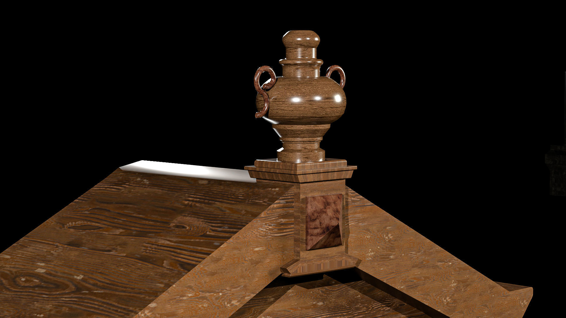 Antique Clock 3D model_3