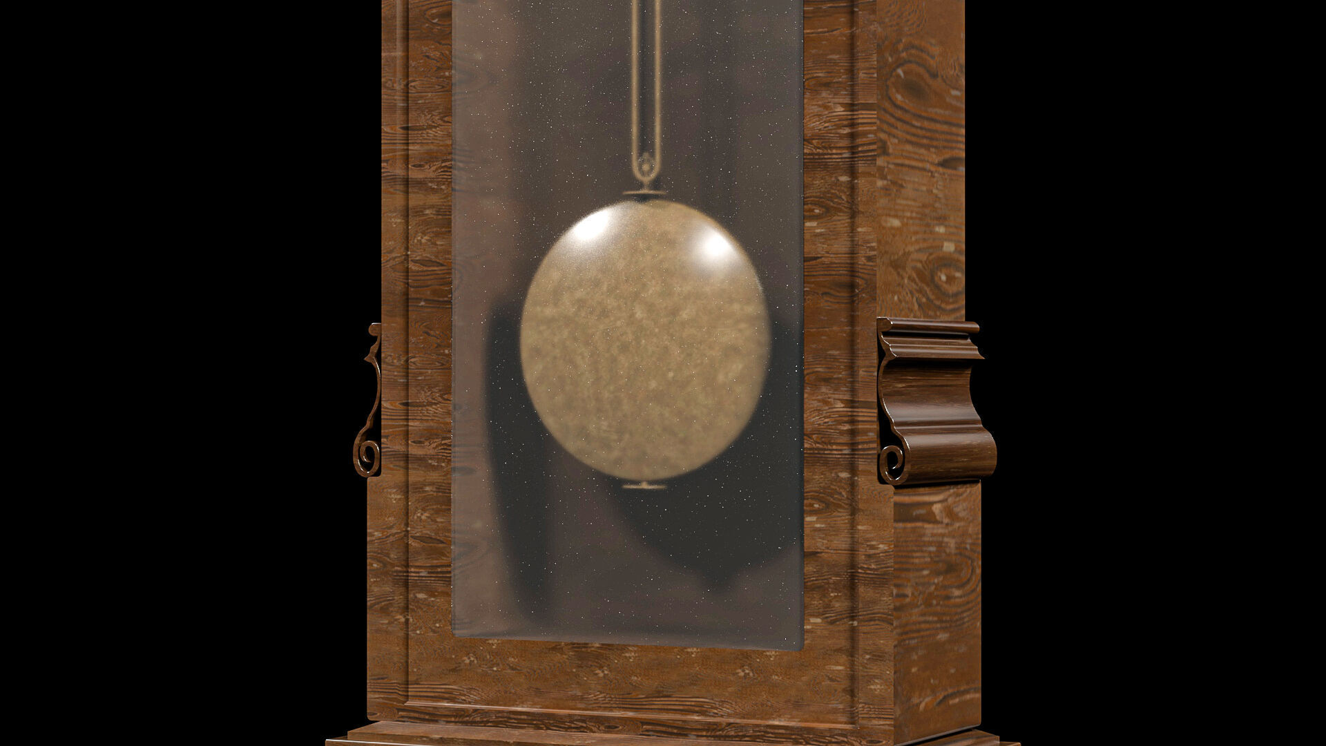 Antique Clock 3D model_2