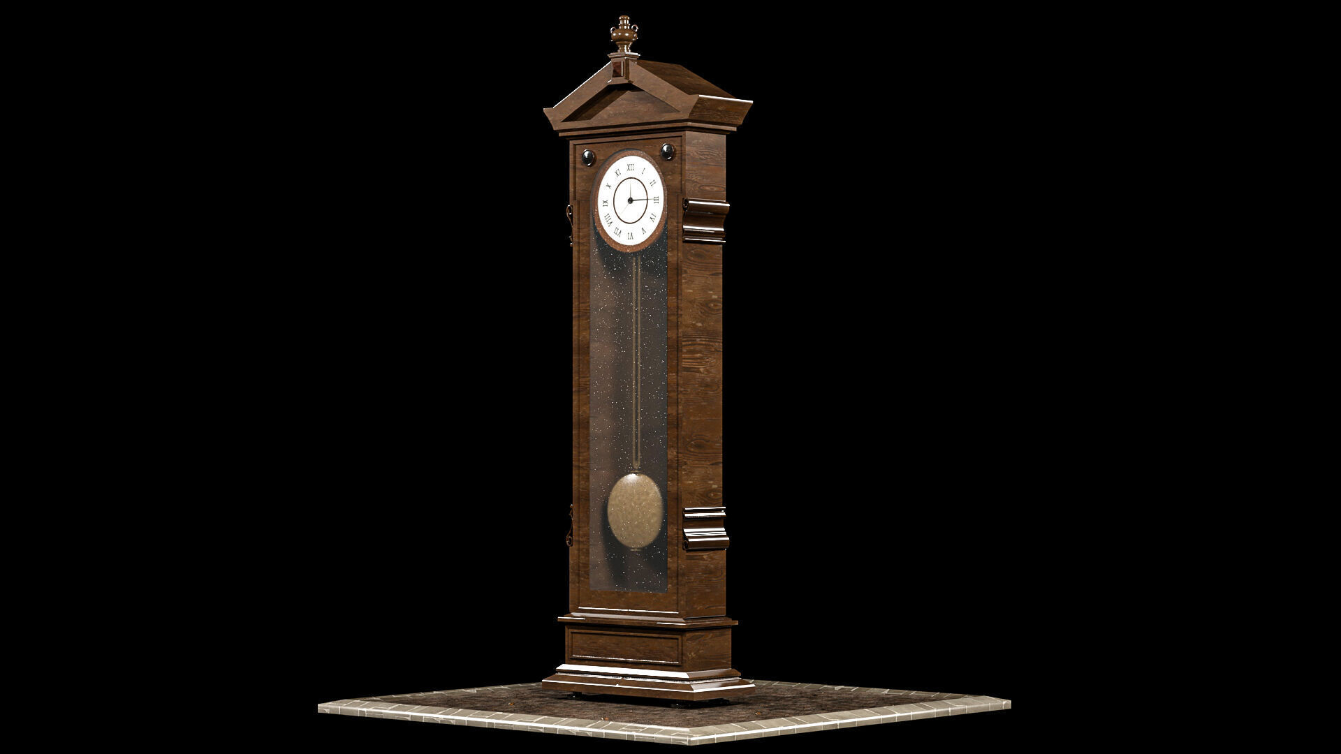 Antique Clock 3D model_1