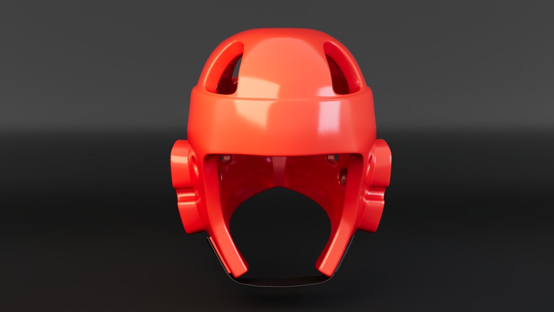 Taekwondo Helmet Free low-poly 3D model_1