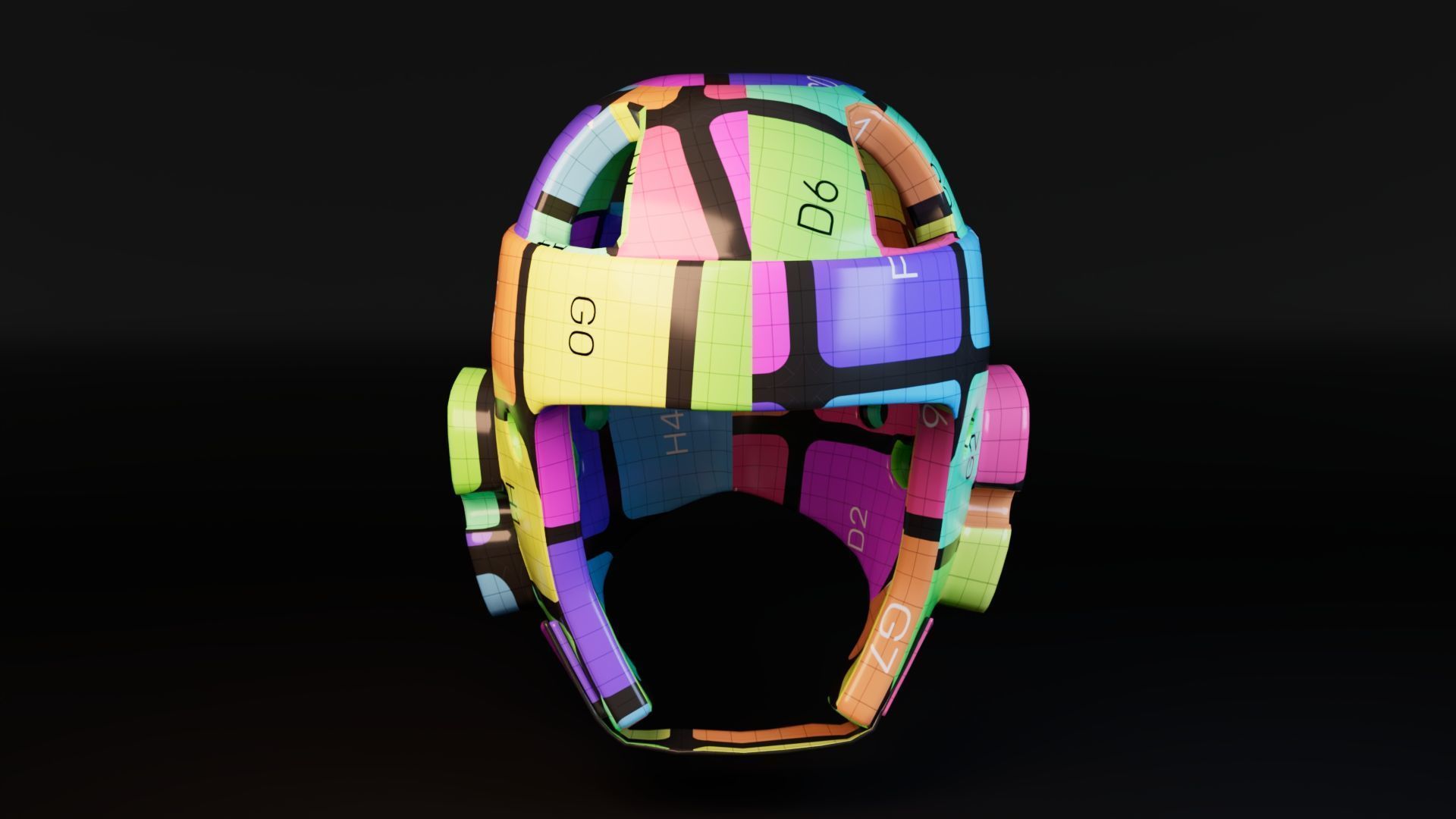 Taekwondo Helmet Free low-poly 3D model_5