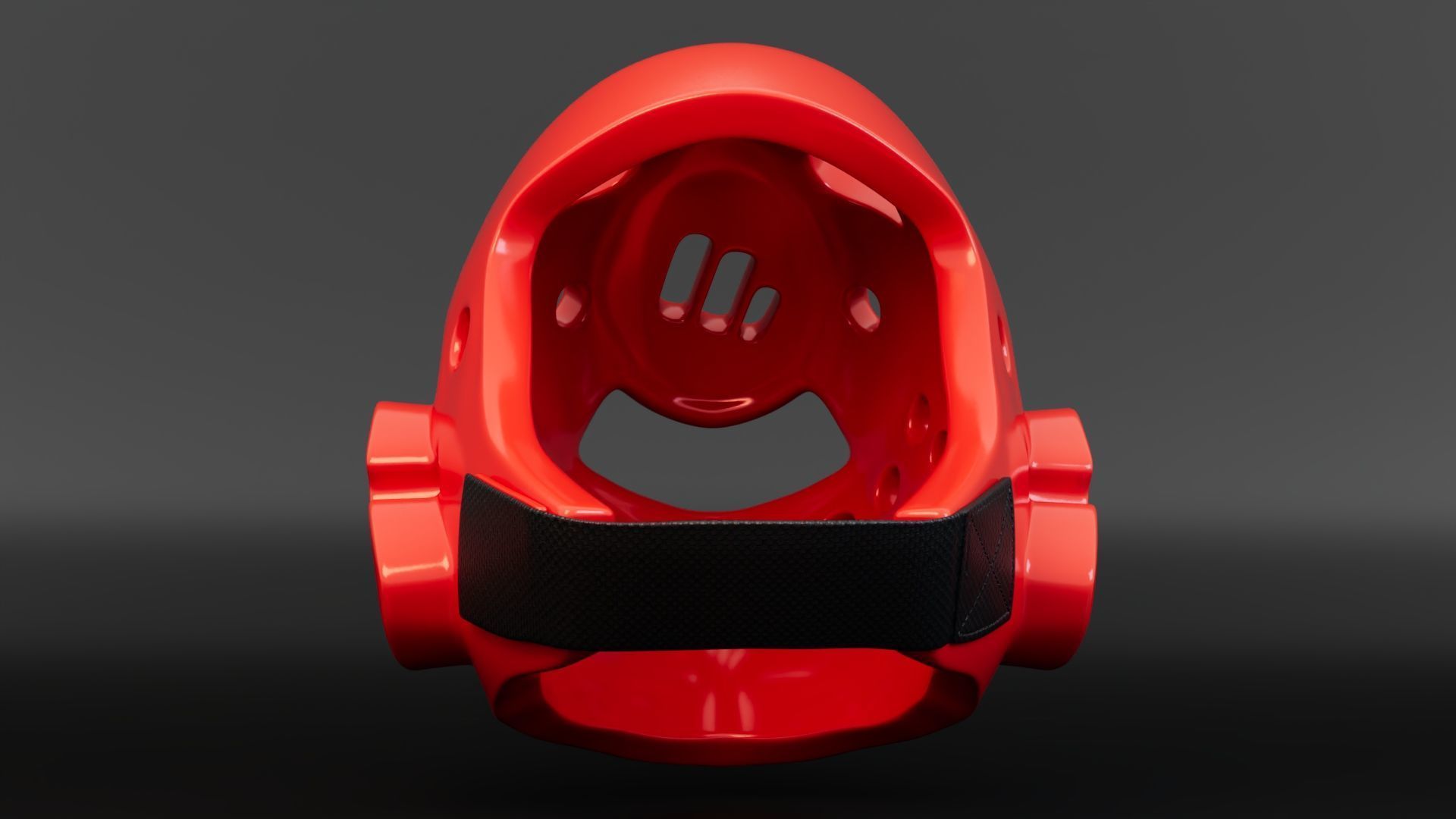 Taekwondo Helmet Free low-poly 3D model_3