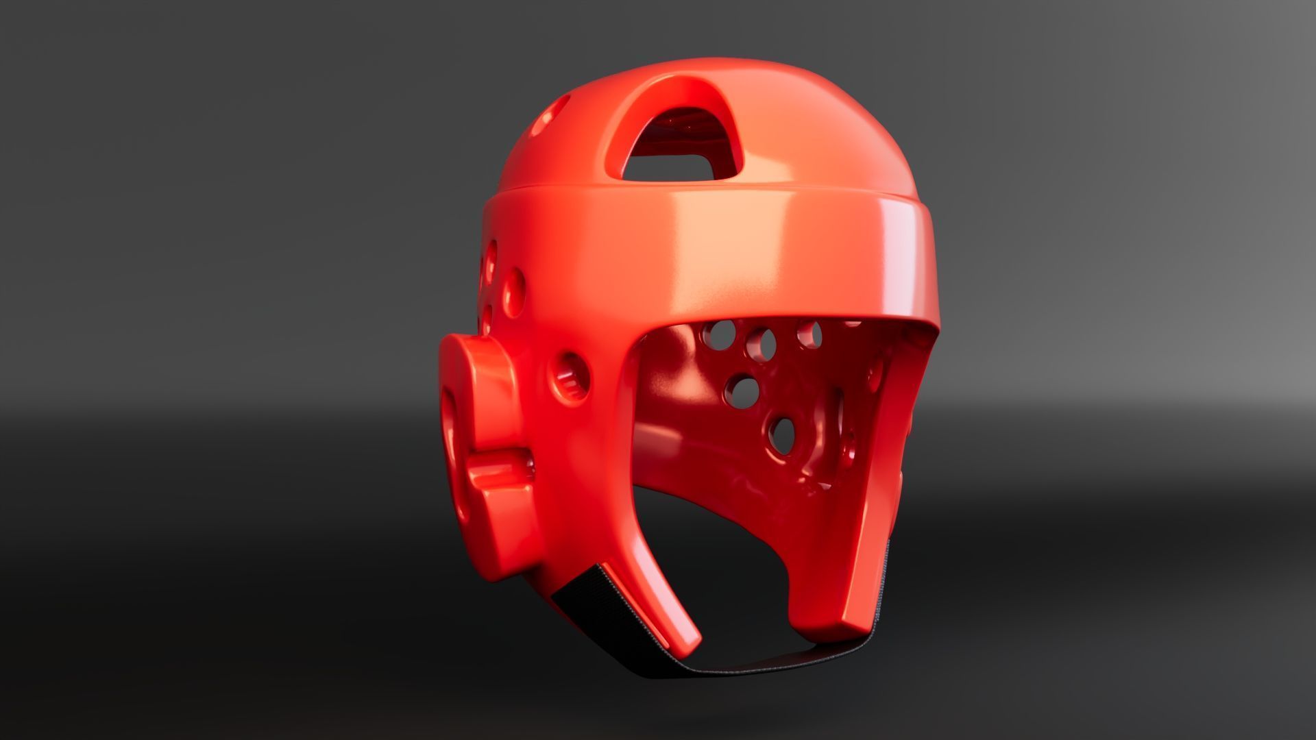 Taekwondo Helmet Free low-poly 3D model_2