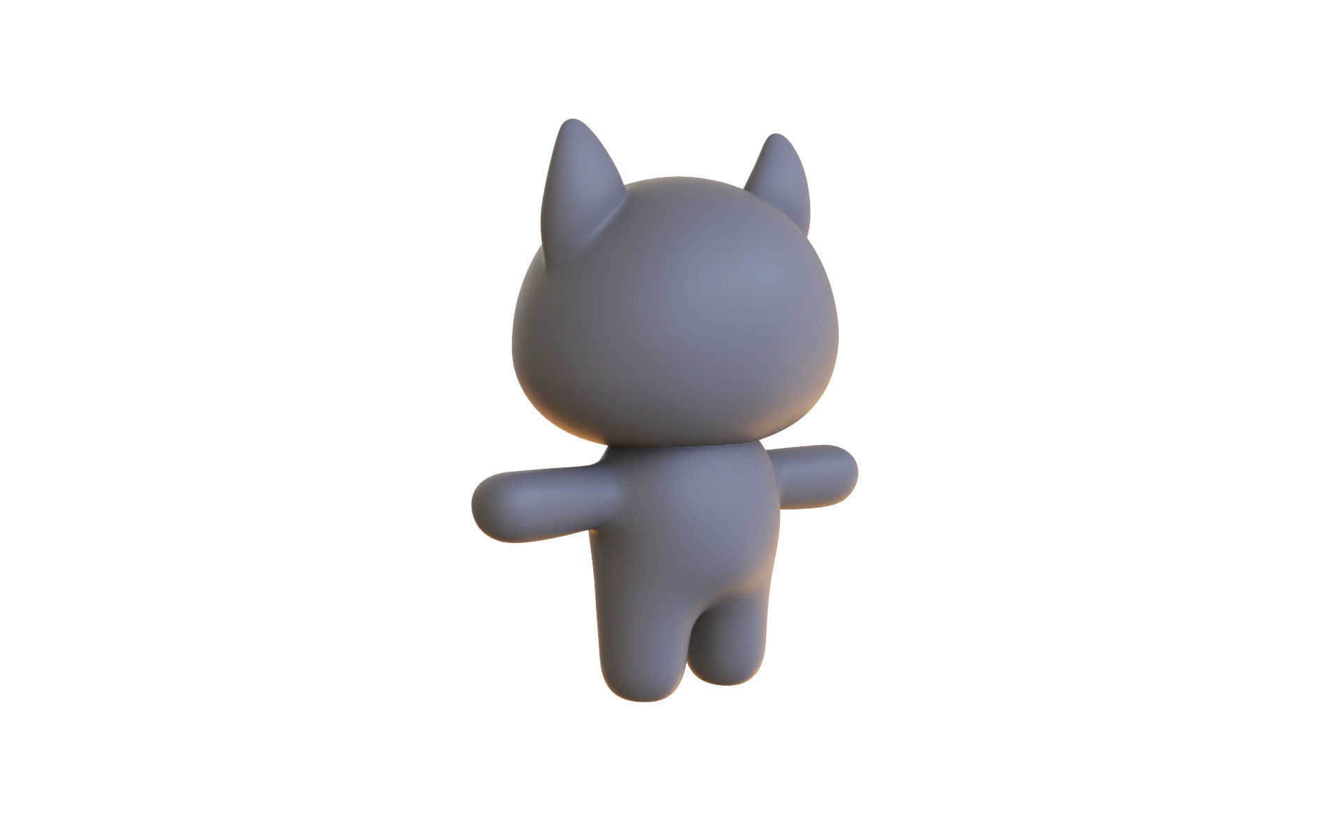 Character014 Chubby Wolf Low-poly 3D model_12