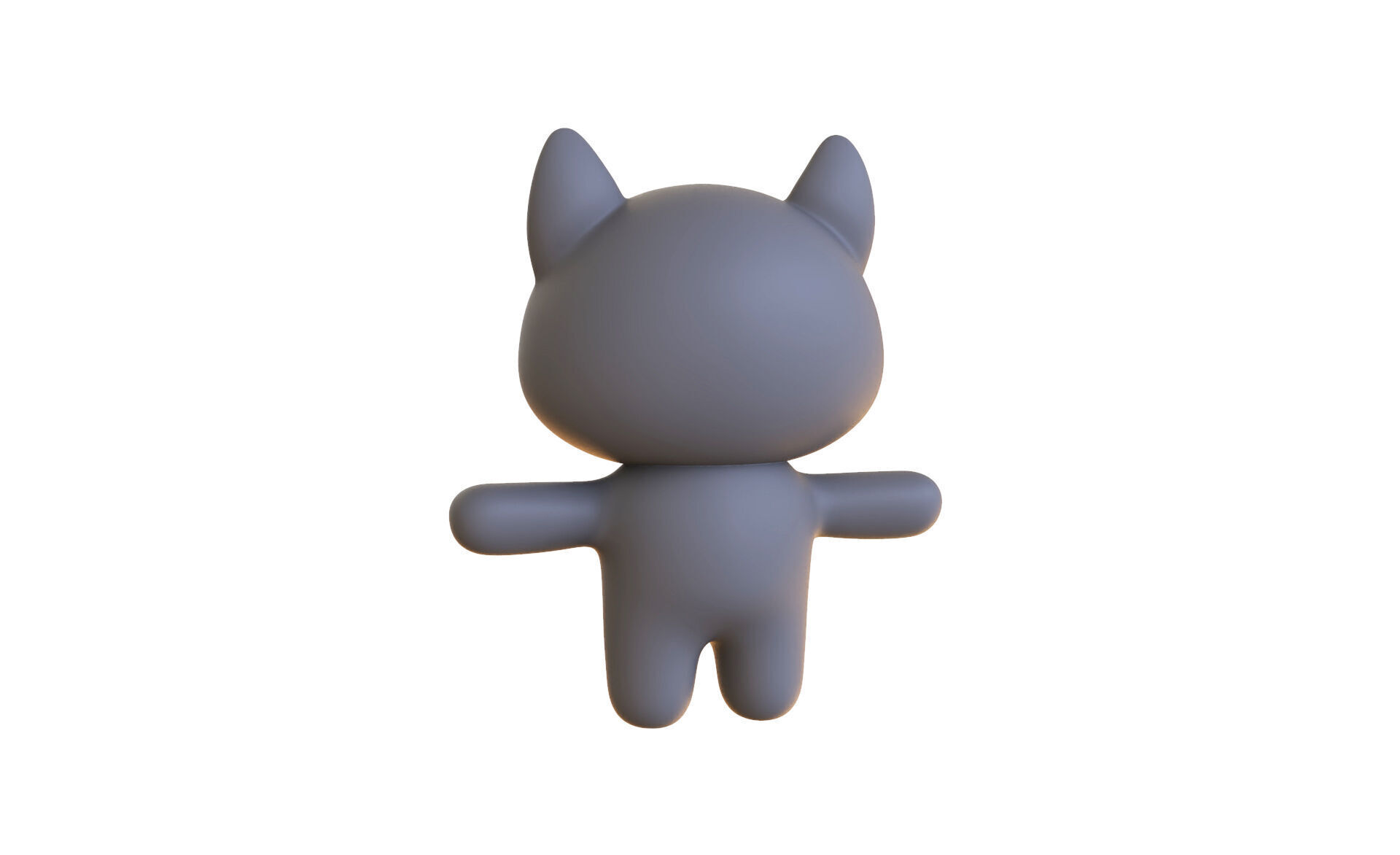 Character014 Chubby Wolf Low-poly 3D model_13