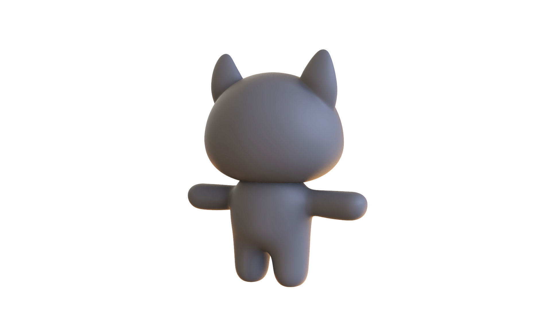 Character014 Chubby Wolf Low-poly 3D model_14