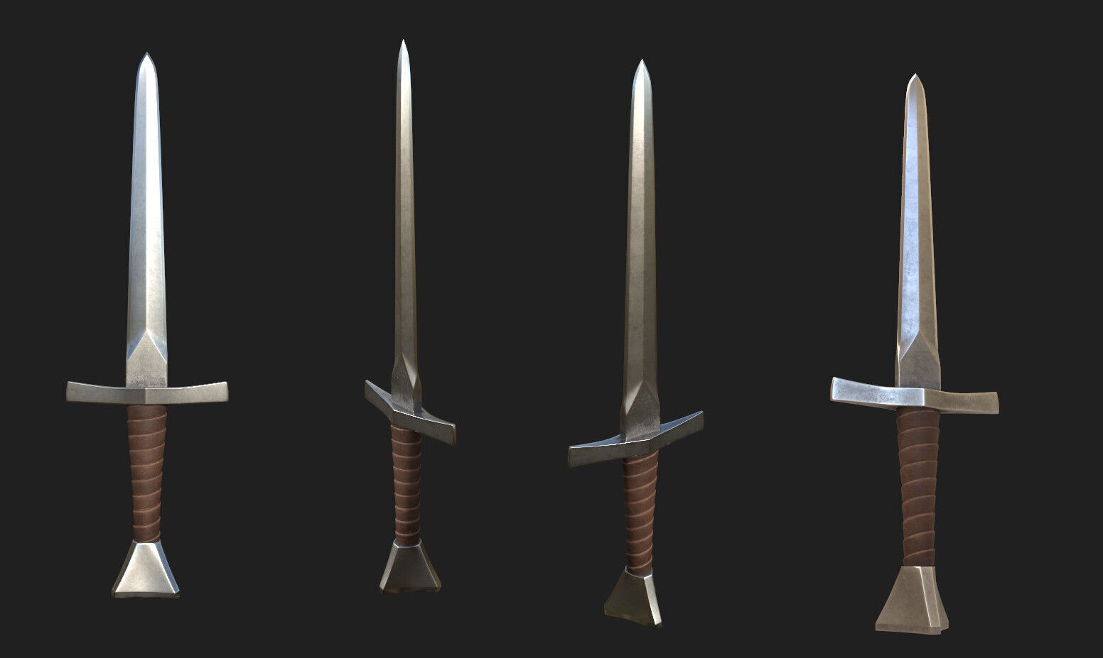 Medieval Weapons Low-poly 3D model_5