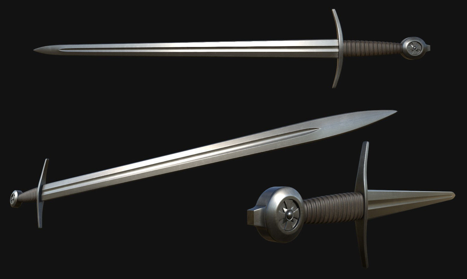 Medieval Weapons Low-poly 3D model_8