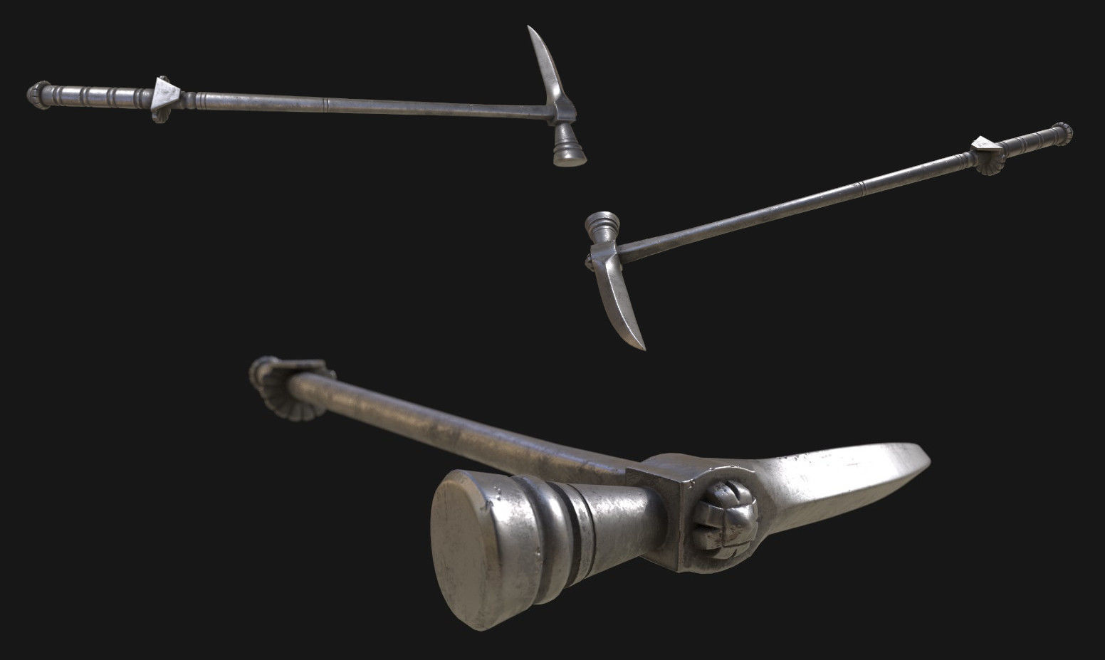 Medieval Weapons Low-poly 3D model_7