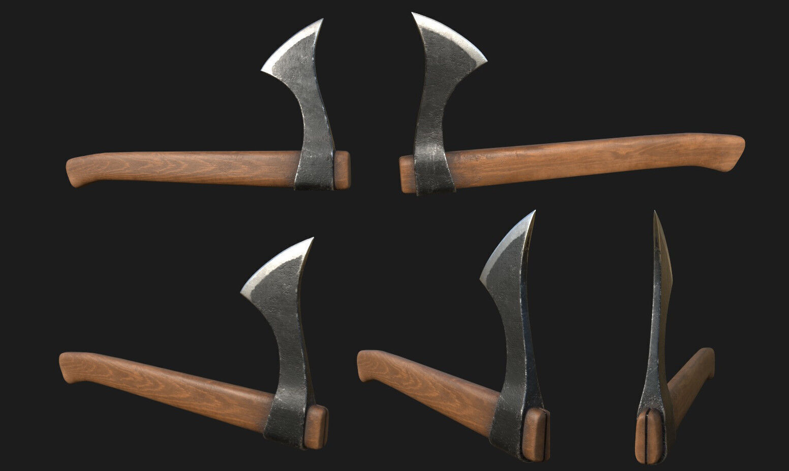 Medieval Weapons Low-poly 3D model_6