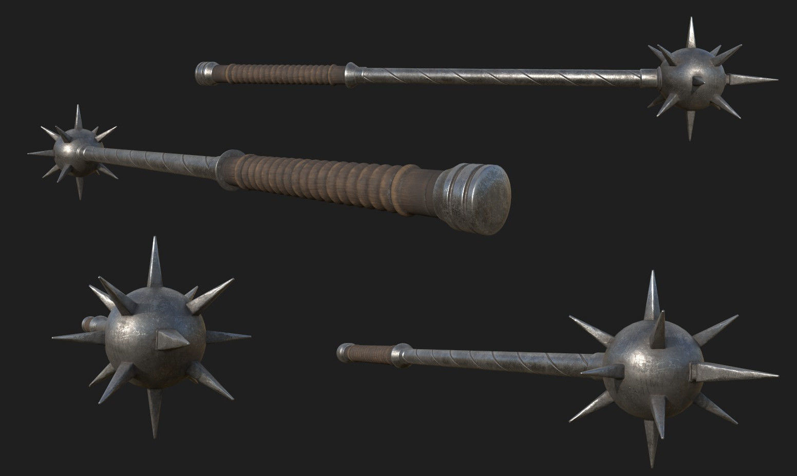 Medieval Weapons Low-poly 3D model_1