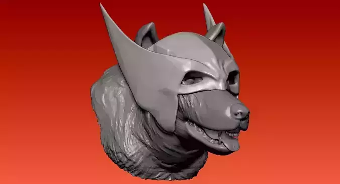  Werewolf Mask For Pets statue - 3D print 3D print model