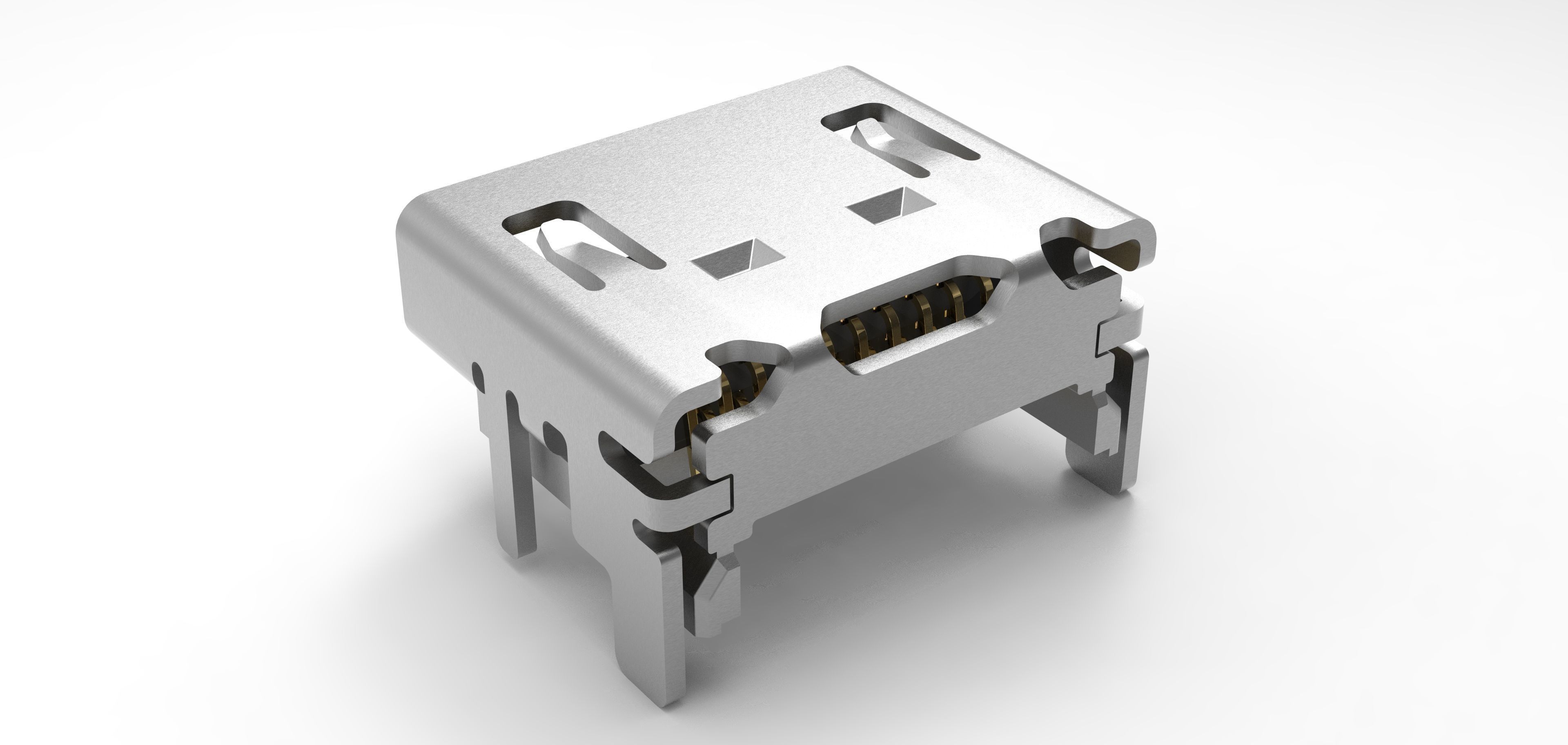 HDMI Port  3D Model Female HDMI Port for PCB Integration 3D model_10