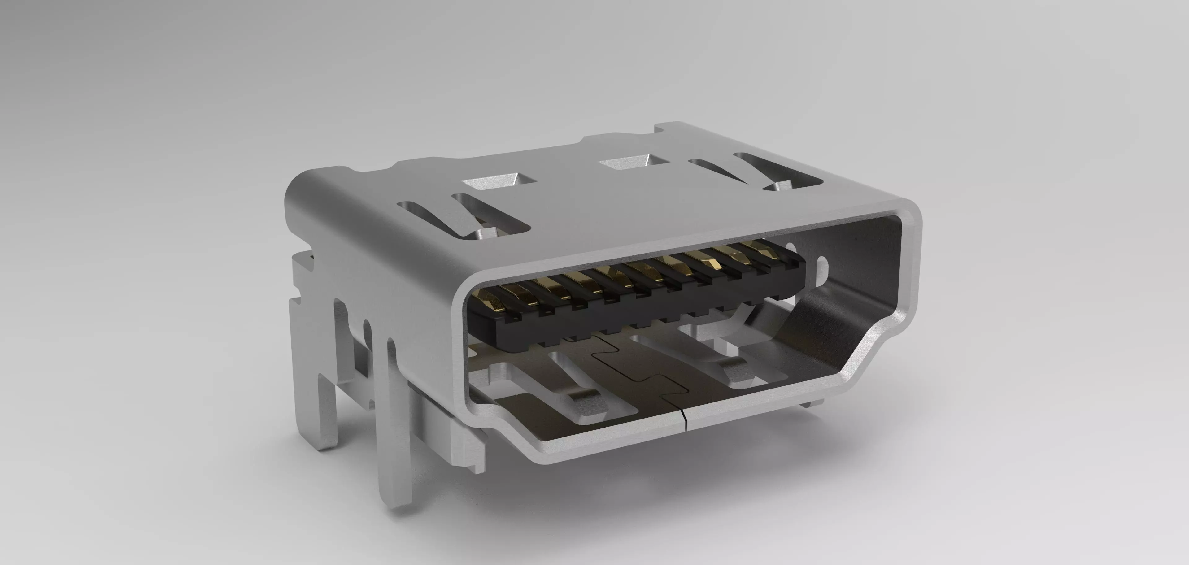 HDMI Port  3D Model Female HDMI Port for PCB Integration 3D model_0