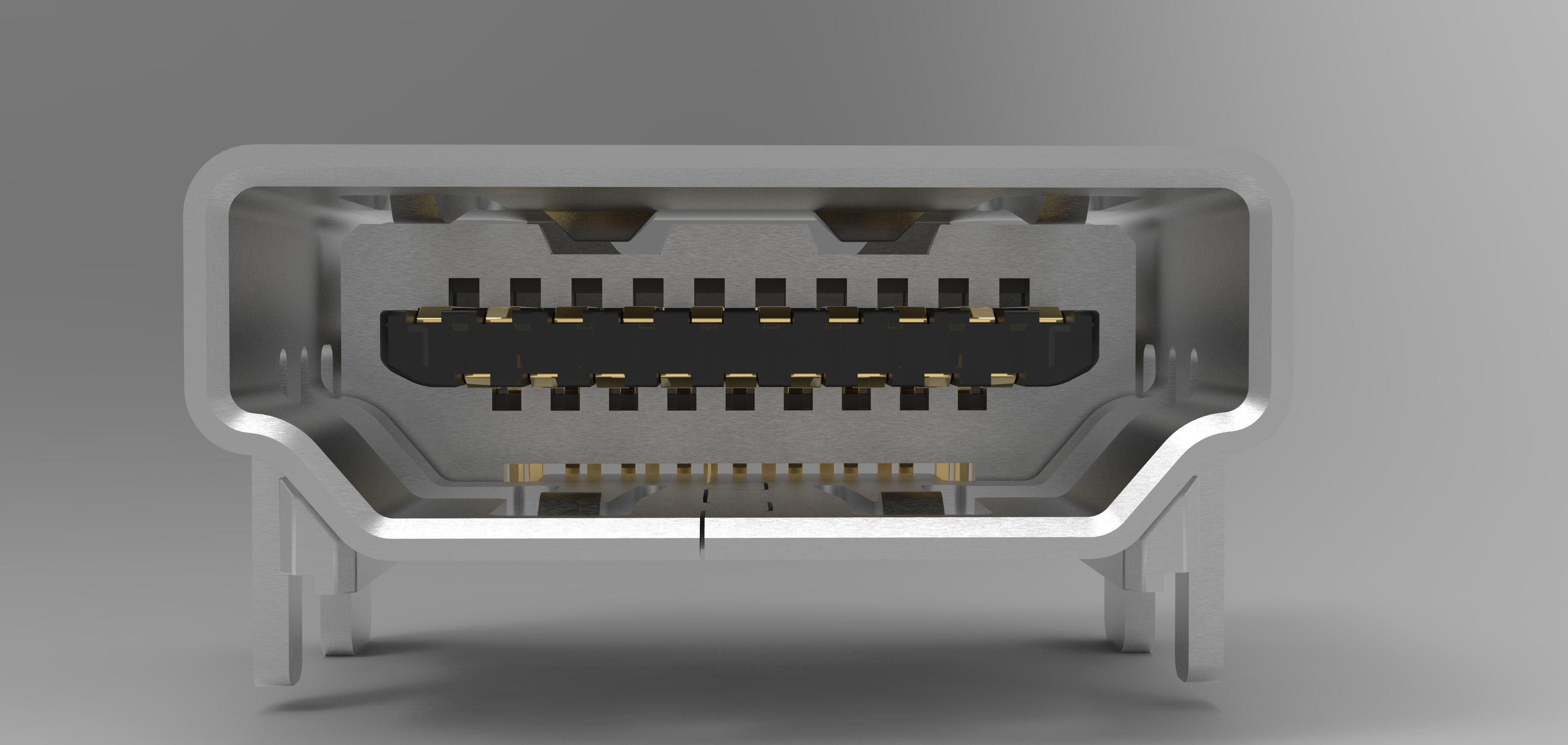HDMI Port  3D Model Female HDMI Port for PCB Integration 3D model_9