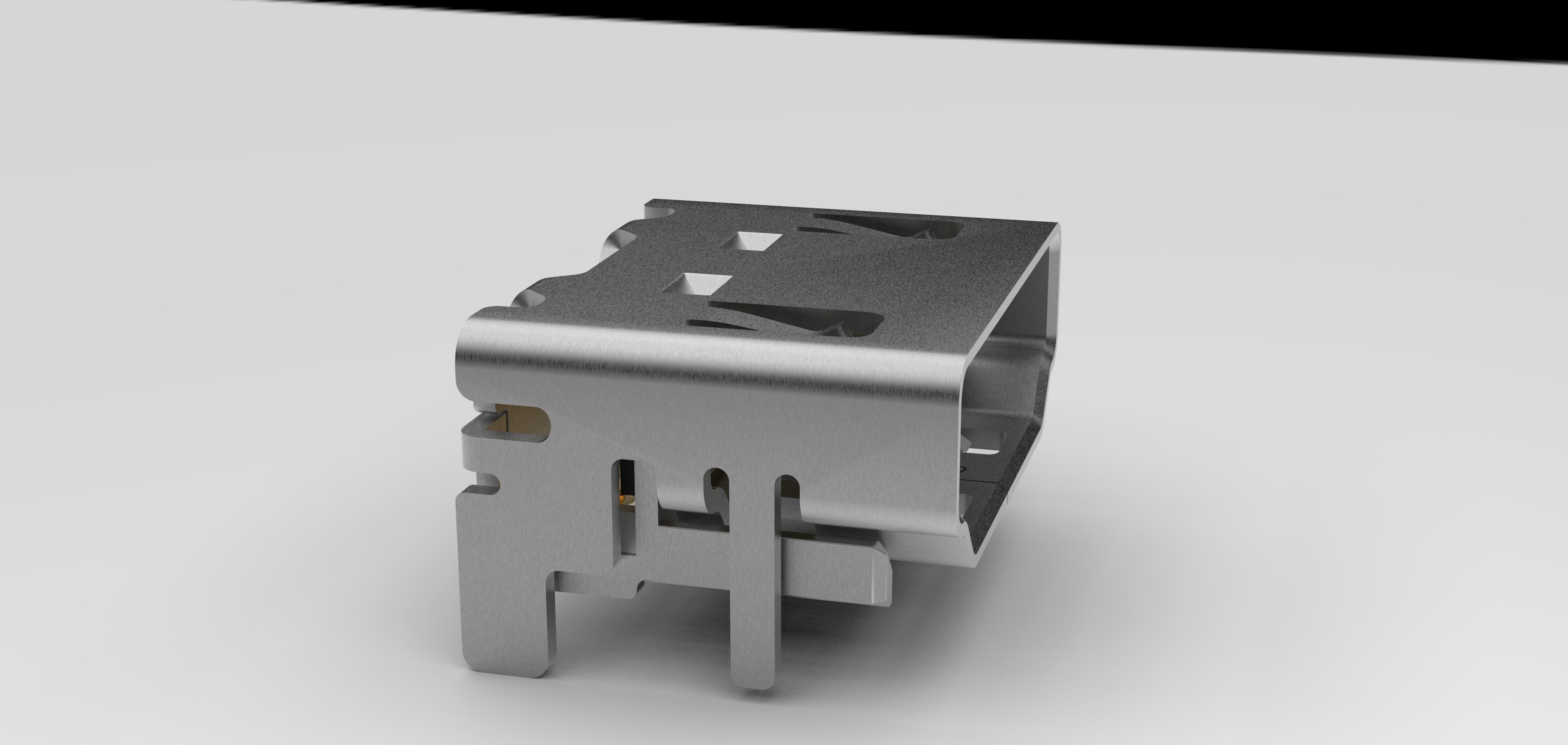 HDMI Port  3D Model Female HDMI Port for PCB Integration 3D model_11