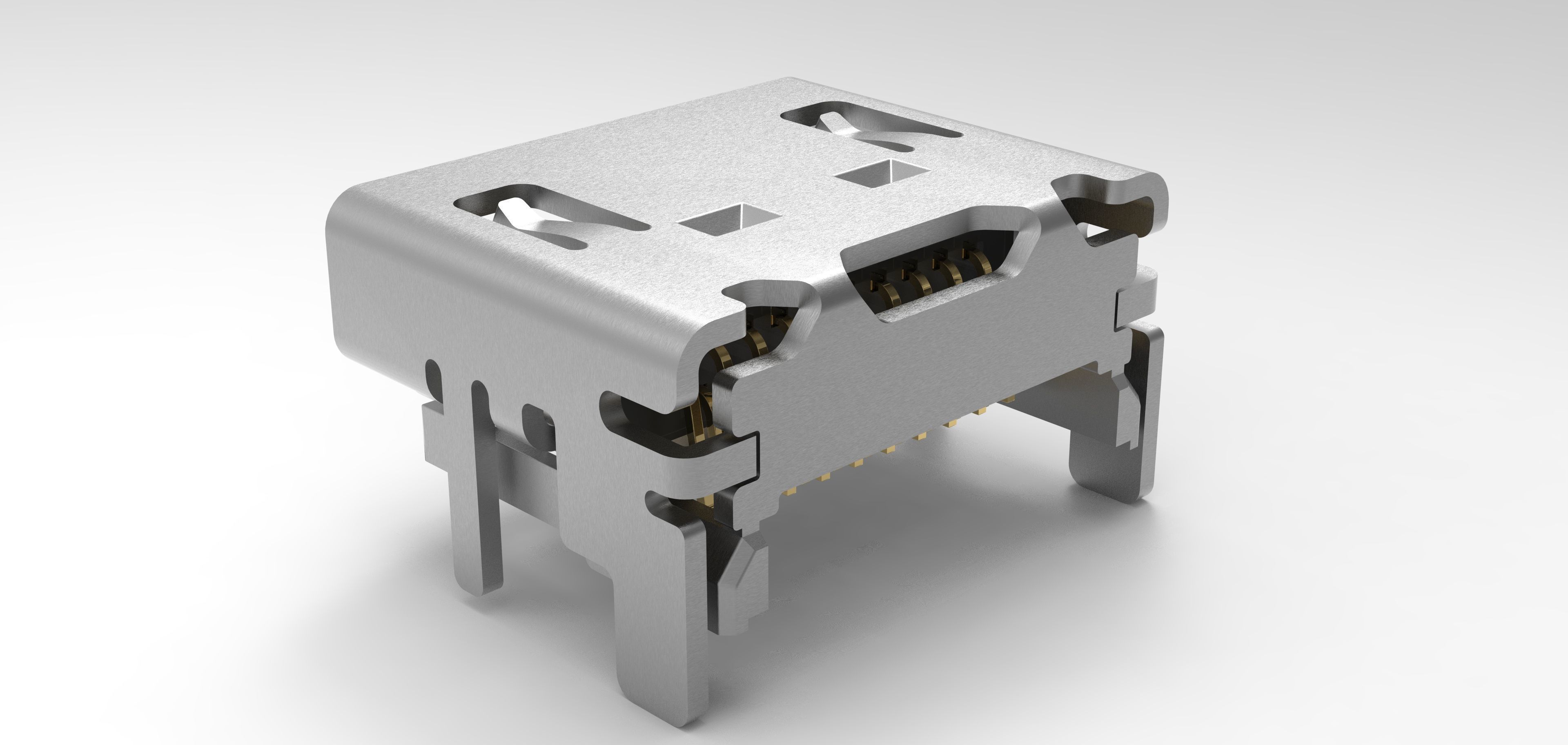 HDMI Port  3D Model Female HDMI Port for PCB Integration 3D model_5