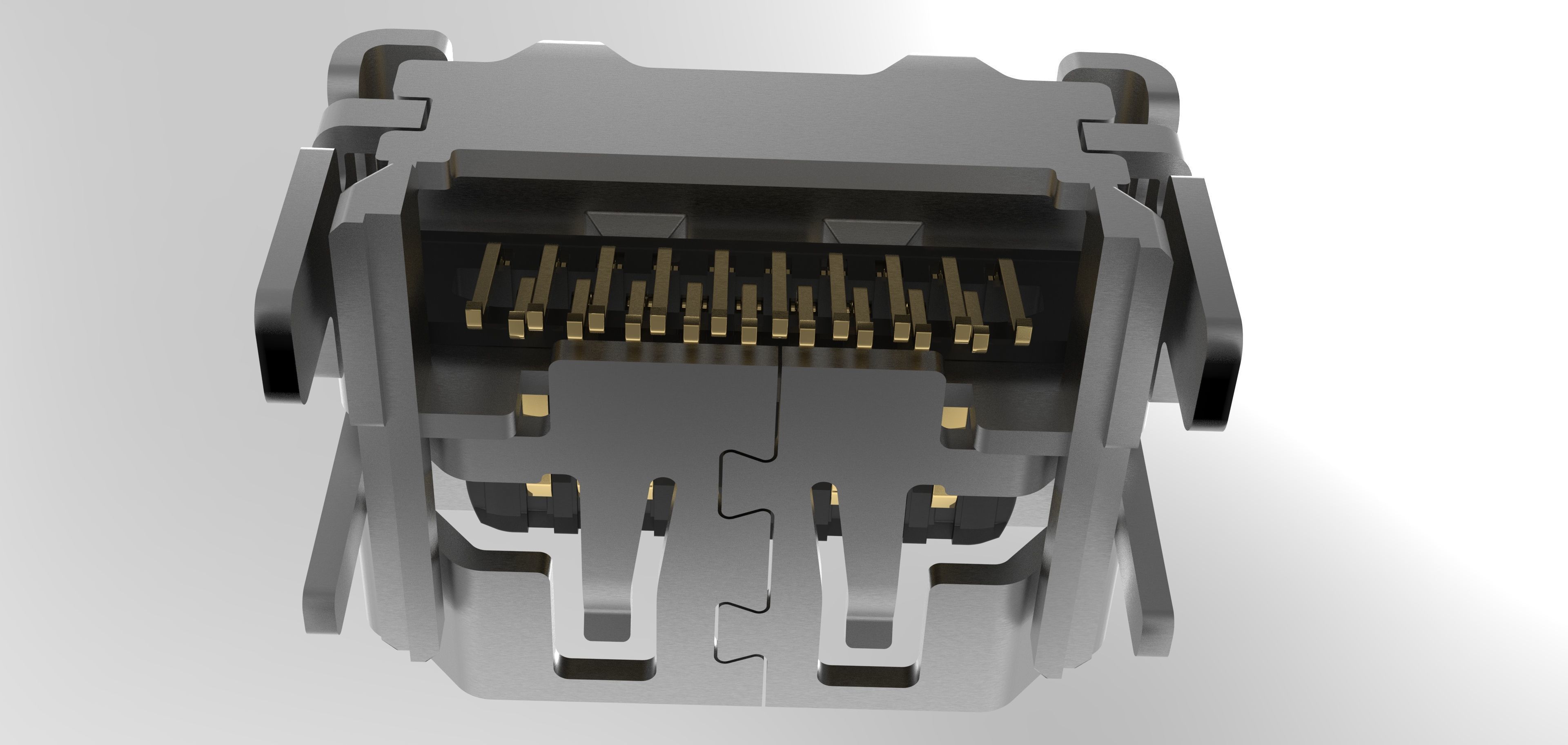 HDMI Port  3D Model Female HDMI Port for PCB Integration 3D model_6