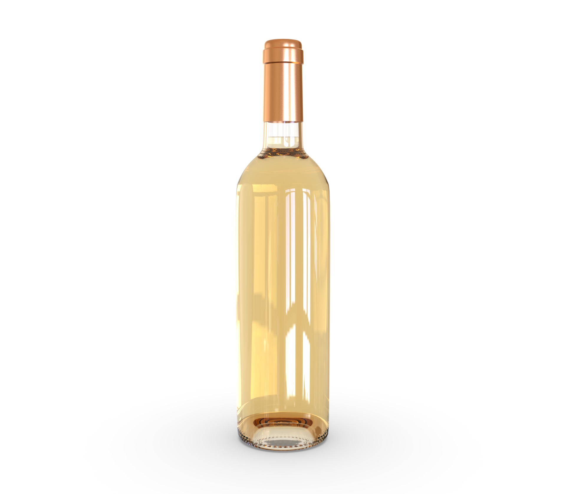 White wine bottle 3D model_2