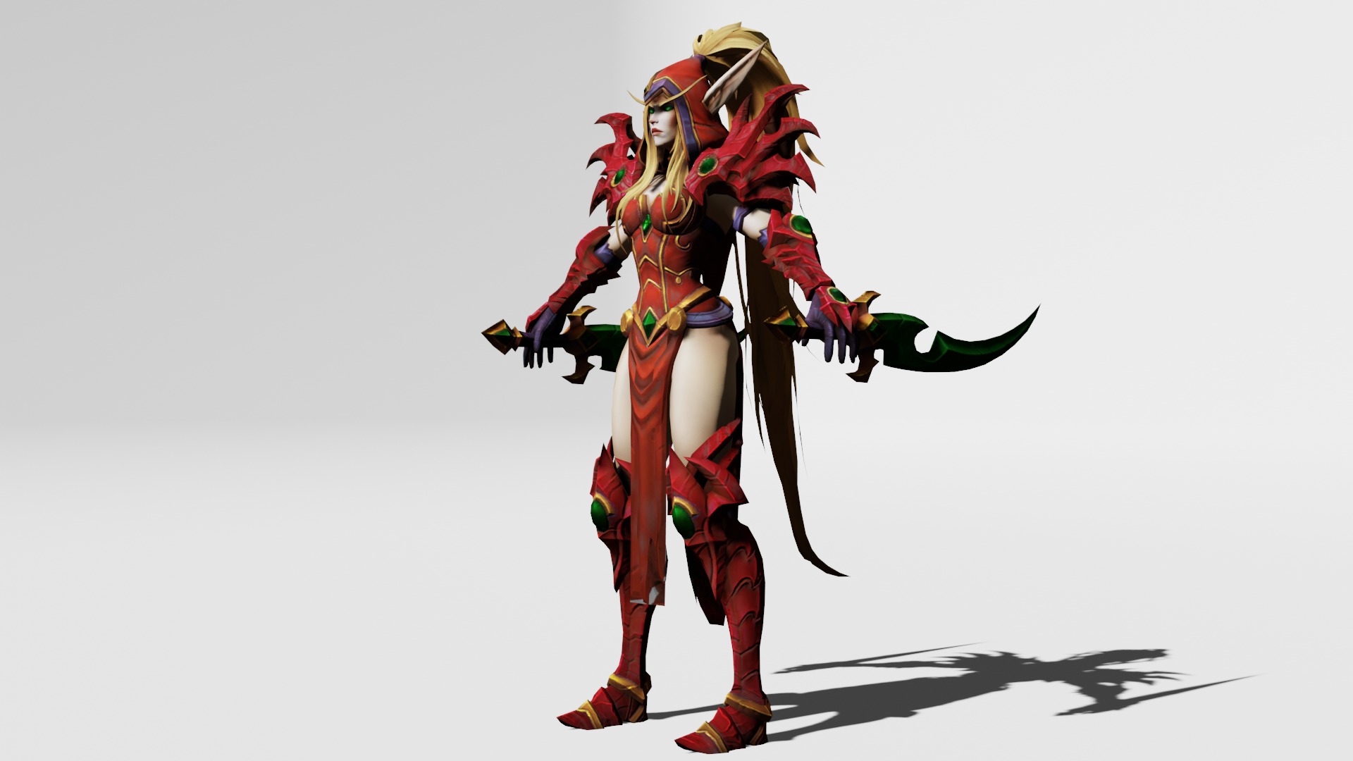 Valeera Sanguinar Fully Textured 3D Model - Printable STL 3D print model_3